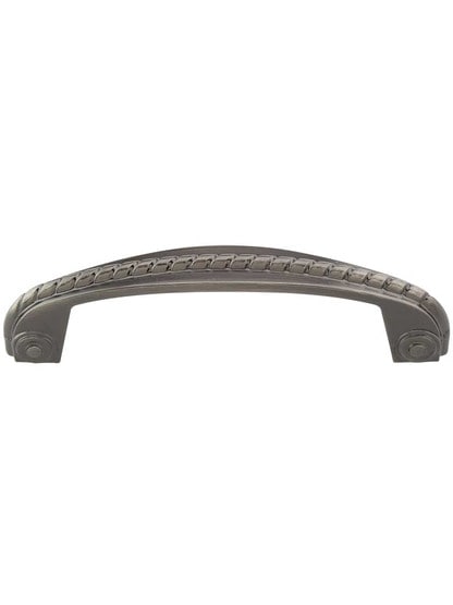 Rhodes Rope Detail Cabinet Pull - 3 3/4 inch Center-to-Center in Brushed Black Nickel.